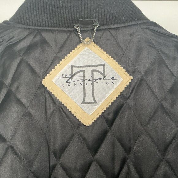 Vintage 90s Triumph Varsity Motorcycle Jacket Men’s Size XL - Picture 9 of 11